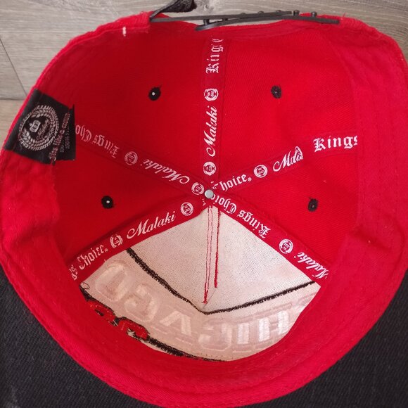 VTG Michael Jordan Chicago Bulls Malaki Hat Cap Embroidered Colorblock Snapback - Picture 10 of 11